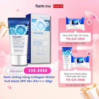 [Giá Dùng Thử 299K] Kem chống nắng Collagen water full moist sun cream Farmstay SPF 50+ PA++++ 50gr