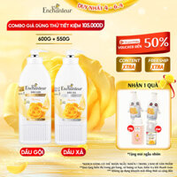 [GIÁ DÙNG THỬ] Combo tiết kiệm Dầu gội 600g và Dầu xả 550g Enchanteur Charming thơm mượt phục hồi
