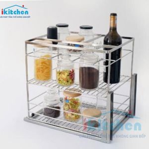 Giá gia vị inox nan dẹt mạ crom BossEU BS120G