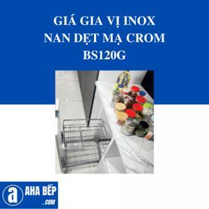 Giá gia vị inox nan dẹt mạ crom BossEU BS120G