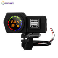Giá giảm giá Bộ sạc xe máy 1-to-3 Nhiệt độ điện áp Màn hình kỹ thuật số Usb kép Bộ sạc điện thoại di động trên ô tô