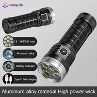 Giá giảm giá Đèn pin sạc 4000 Lumens, Đèn pin chống nước Rainstorm với 3 đầu ra ánh sáng, Công tắc đuôi tích hợp, Khoảng cách bức xạ Đèn pin ánh sáng mạnh