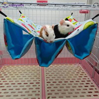 Giá giảm giá Võng Chuột Lang, Võng Lồng Thú Cưng Nhỏ Với 3 Kênh, 4 Móc, Vải In Hình, Động Vật Nhà Lồng Phụ Kiện Cho Hamster, Sóc, Chinchilla