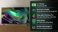 giá giảm SỐC : 33,090k Google Tivi Sony 4K 75 inch KD-75X85L