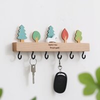 Giá Gỗ Treo Chìa Khóa Gắn Tường Phong Cách Bắc Âu Dễ Thương