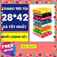 [GIÁ GỐC] 100 Túi Đóng Hàng Niêm Phong Tự Dính, Siêu Dai, Gói Hàng Nhanh, Tiết Kiệm Chi Phí Size 28x42