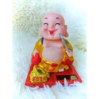 [GIÁ GỐC: 179.000₫] Ông Phật Di Lặc gật đầu phẩy quạt - cỡ lớn - chạy bằng năng lượng mặt trời siêu nhạy.