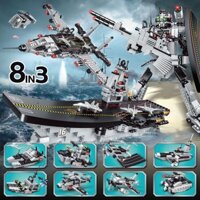 [giá GỐC] [900 CHI TIẾT] Bộ đồ chơi Lego chiến hạm lắp ráp mô hình Lego Tàu Sân Bay, Tàu chiến, Lego Robot