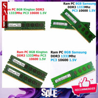 G͎I͎Á͎ ͎G͎Ố͎C͎ ✡️ Ram DDR3 ( Samsung / Kington ) 8GB Bus 1333Mhz PC3 10600 1.5V Dùng Cho Máy Tính Để Bàn PC Desktop ( BH