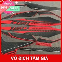 [GIÁ GỐC] BỘ TEM DÁN XE MÁY YAMAHA EXCITER 150CC RC EDITION ĐỎ ZIN LOẠI 1 KHÔNG ĐẸP NHƯ HÌNH HOÀN TIỀN keo tốt, màu bền