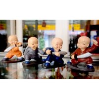 [Giá Gốc] Bộ tượng bốn Chú Tiểu múa đao luyện võ