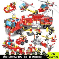 [giá GỐC] Đồ chơi lắp ghép Lego Cảnh Sát SWAT Lego Robot và Lego Máy Bay 500 - 900 Chi Tiết