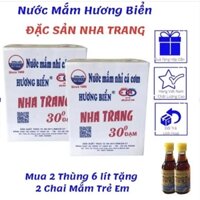 [GIÁ GỐC TẠI XƯỞNG ]01 thùng nước Mắm cá cơm Hương Biển 30 độ 6 chai x 500ml = 3 lít ( tặng 1 chai mắm cốt trẻ em )