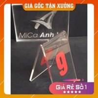 [Giá Gốc Tận Xưởng] Bộ 10 thẻ số bàn mica trong suốt