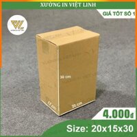 [Giá gốc tận xưởng] COMBO 50 Thùng 30x20x15 - Thùng Carton Đóng Hàng bền đẹp, chắc chắn Việt Linh