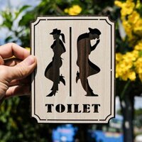 [GIÁ GỐC] Tranh gỗ treo tường_Bảng toilet, phòng vệ sinh,WC F05_CRN_01 Trenddecor