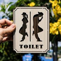 [GIÁ GỐC] Tranh gỗ treo tường_Bảng toilet, phòng vệ sinh,WC F05_CRN_01 Trenddecor