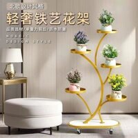 Giá Hoa Di Động Có Bánh Xe, Giá Để Sàn Phòng Khách, Giá Để Chậu Hoa Đơn Giản Ban Công, Giá Để Cây Xanh Bằng Sắt Rèn