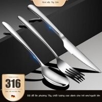 (Giá Hủy Diệt) 316 phiên bản trẻ em Bộ dao nĩa bít tết Bộ đầy đủ Bộ đồ ăn phương Tây tại nhà Bộ đồ