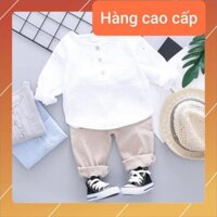 [Giá Hủy Diệt] Áo đũi trẻ em 7 - 25 kg|do bo tre em|shop tuần áo trẻ em đẹp|Vải thô đũi