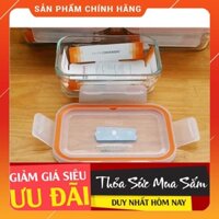 {Giá Hủy Diệt}  Bộ 3 hộp đựng cơm Glasslock dung tích 490ml kèm túi giữ nhiệt