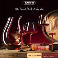 (Giá Hủy Diệt) Bộ bình rượu vang đỏ Burgundy cao cấp, bộ ly uống rượu và ly thủy tinh pha lê gia đì
