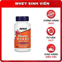 [Giá hủy diệt] [Chính hãng] VITAMIN D3 K2 | Now Vitamin D3 K2 1,000 IU 45mcg 120 Viên Tăng Miễn Dịch