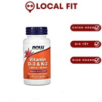 [Giá hủy diệt] [Chính hãng] VITAMIN D3 K2 | Now Vitamin D3 K2 1,000 IU 45 mcg [120 Viên] - Tăng Miễn Dịch Chính Hãng