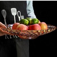 (Giá Hủy Diệt) Đĩa trái cây thủy tinh pha lê, cao cấp, cao cấp, sức chứa lớn, cao cấp, đĩa ăn vặt k