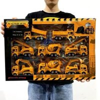 (Giá Hủy Diệt) Đồ chơi trẻ em xe kỹ thuật hạm đội xe cứu hỏa đồ chơi máy xúc cậu bé mô hình hộp quà