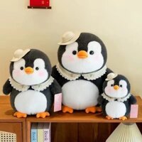 [Giá hủy diệt] Gấu Bông Chim Cánh Cụt Hoàng Gia Đội Mũ, Lông Mượt Mà Siêu Đáng Yêu