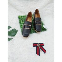 [GIÁ HUỶ DIỆT] GIÀY BÚP BÊ ĐEN ĐẾ GỖ