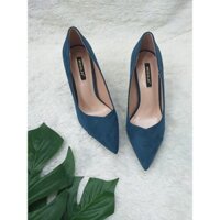 [GIÁ HUỶ DIỆT] GIÀY CAO GÓT XANH MỰC ĐẾ GẮN HẠT