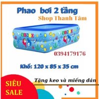 [Giá Hủy Diệt] [Loại 1+ Giá Sỉ] Bể Bơi Cho Bé 120x85x35cm Cao Cấp (tặng 2 miếng vá và keo dán)