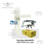 [GIÁ HỦY DIỆT] Ổ Khóa Cửa Chính Tay Gạt Cho Cửa Gỗ, Cửa Sắt, Cửa Nhôm Five Stars 001White MS3202