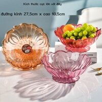 (Giá Hủy Diệt) Phòng khách phong cách châu Âu đĩa đựng trái cây khô sáng tạo hiện đại pha lê trong