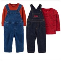 [Giá hủy diệt] Set yếm jean thun và áo xuất khẩu cho bé trai bé gái sơ sinh - nguyenny1987