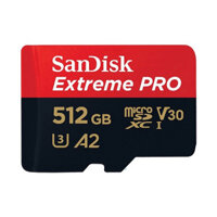Giá Hủy Diệt Thẻ nhớ MicroSDXC SanDisk Extreme PRO A2 V30 U3 Class 10 UHS-I 200MBs - Hàng Nhập Khẩu - 512GB
