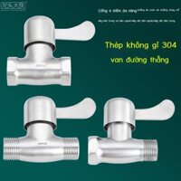 (Giá Hủy Diệt) Van thẳng Thép không gỉ 304 công tắc 4 điểm van nước van góc van chặn ống nước van v