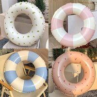 (Giá Hủy Diệt) Vòng bơi nữ trưởng thành sọc retro bơi vòng trẻ em INS phao cứu sinh dày trưởng thàn