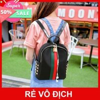 [GIÁ HỦY DIỆT]Balo nữ thời trang cao cấp sọc xanh đỏ, balo xinh, balo đi học, balo sinh viên, balo cute. balo nữ, balo