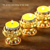 (Giá Hủy Diệt)Nepal thủ công hợp kim hoa sen bơ sữa trâu đui đèn nhà Phật nến đèn cao chân dài đèn đồ trang trí