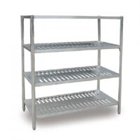 Giá inox 4 tầng để đồ có đục lỗ