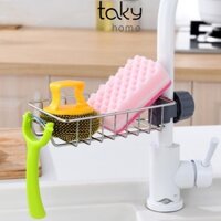 Giá Inox Treo Vòi Để Đồ Giẻ Rửa Chén, Bát, Miếng Cọ Xoong Nồi, Giúp Khu Bếp Luôn Khô Ráo, Sạch Sẽ. Taky Home 4008