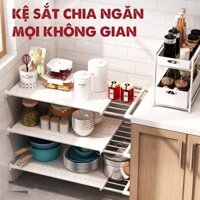 Giá Kệ Bếp Dự Phòng Chia Ngăn Tủ Bếp, Gầm Bếp, Tủ Giày Tiện Lợi Không Cần Khoan Vít