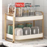 Giá kệ để cốc chén ly Cao cấp 2 tầng .Nhựa Pp Khung kim loại Sơn tĩnh điện _Chống gỉ