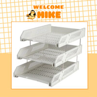 Giá kệ để tài liệu nhựa ba tầng Sunwood cắm chốt inox chắc chắn ( Khay nhựa 3 tầng) - MIKE STORE