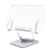 Giá kê đọc sách, đọc kinh, kiêm kê ipad laptop DIGIMIX từ hợp kim nhôm kết hợp với gỗ và mika xoay 360 độ.
