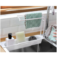 GIÁ KỆ ĐỰNG DỤNG CỤ RỬA CHÉN TRONG BỒN KÉO RÚT THÔNG MINH - Trắng