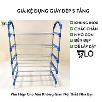 Giá Kệ Đựng Giày Dép 5 Tầng Khung Inox Chắc Chắn